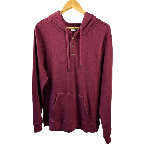 Onia Other - Onia Men's Waffle Half Button Hoodie Size M